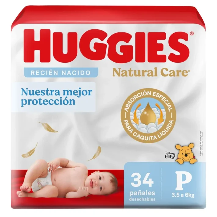 Huggies Natural Care P (34 Unidades)